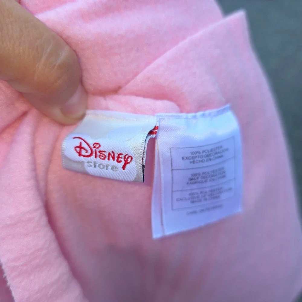 Disney Store Tinker Bell Pink Fleece Throw Blanket Embroidered Fairy 57x48